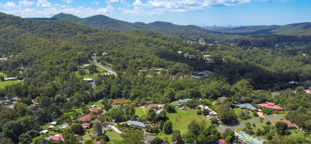 Mobile physio helping client recover at a Bonogin hinterland property