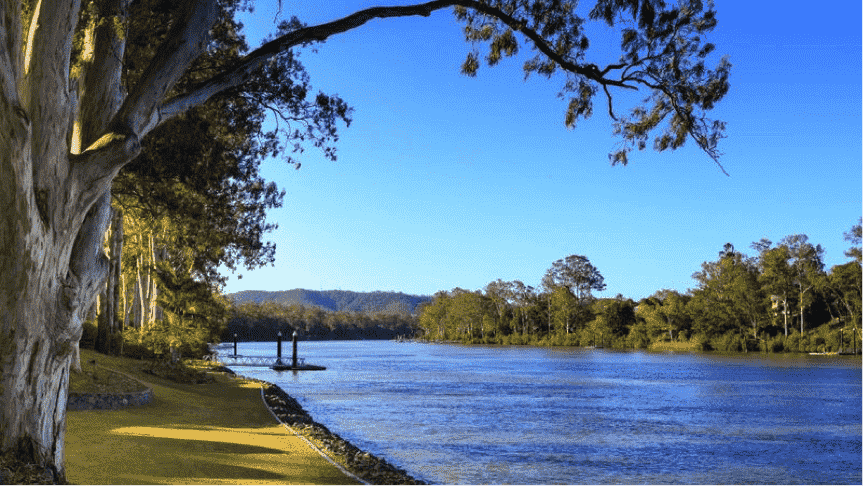 health next door Mobile physiotherapist visiting a client’s home in Fig Tree Pocket's green and watery landscape